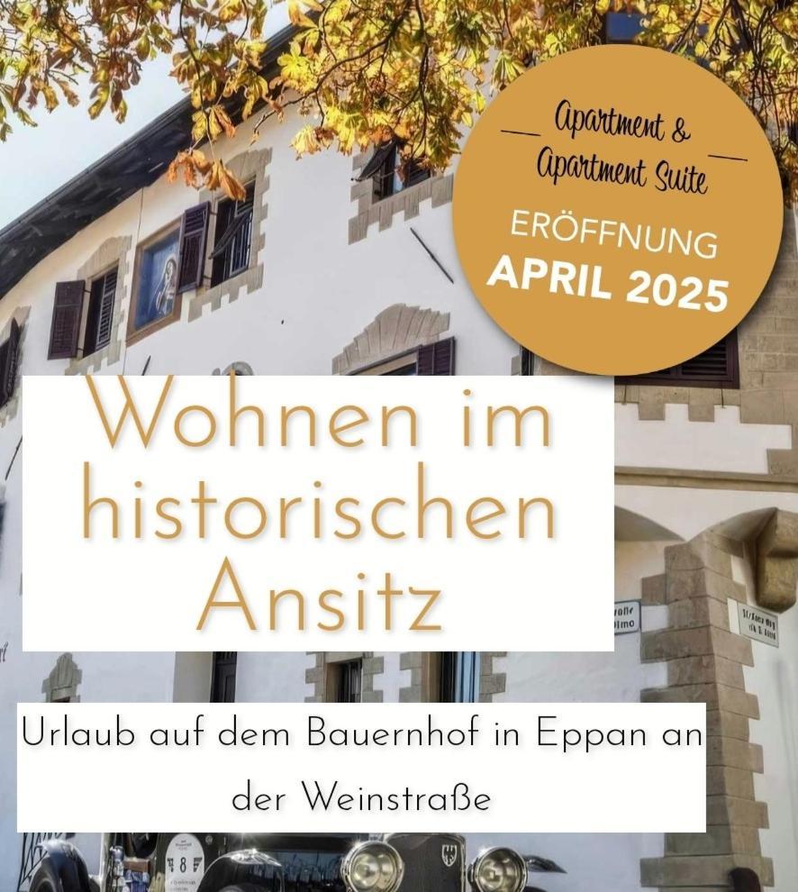 Ferienwohnung Ansitz Grustdorf Eppan an der Weinstraße Exterior foto